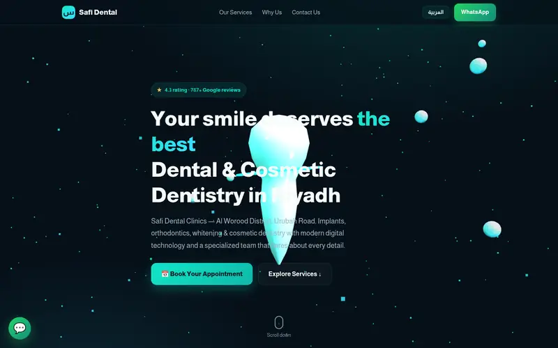 Savvy Dental — Browser mockup of a website built by Techosite